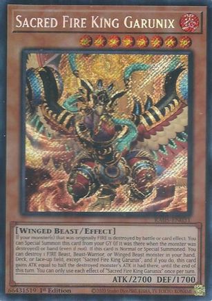 Image of Sacred Fire King Garunix (Secret Rare) (RA05-EN031) - Rarity Collection 5 1st Edition