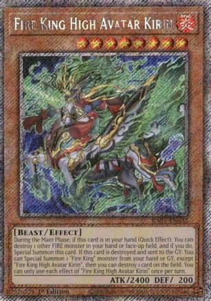 Image of Fire King High Avatar Kirin (Platinum Secret Rare) (RA05-EN032) - Rarity Collection 5 1st Edition