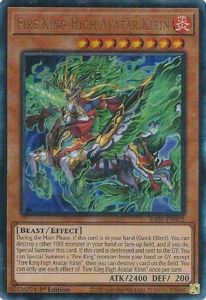Image of Fire King High Avatar Kirin (Ultimate Rare) (RA05-EN032) - Rarity Collection 5 1st Edition