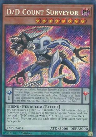 Image of D/D Count Surveyor (Secret Rare) (RA05-EN034) - Rarity Collection 5 1st Edition
