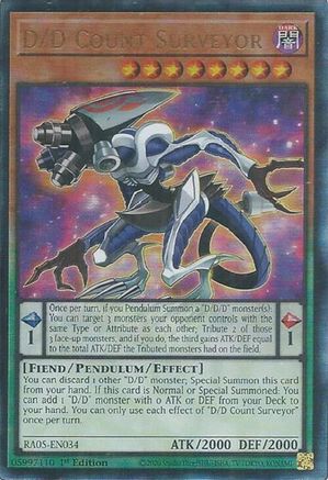 Image of D/D Count Surveyor (Ultimate Rare) (RA05-EN034) - Rarity Collection 5 1st Edition