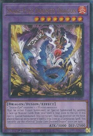 Image of Snake-Eyes Doomed Dragon (Ultimate Rare) (RA05-EN039) - Rarity Collection 5 1st Edition