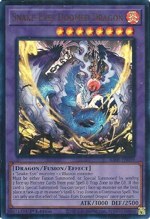 Image of Snake-Eyes Doomed Dragon (Ultra Rare) (RA05-EN039) - Rarity Collection 5 1st Edition