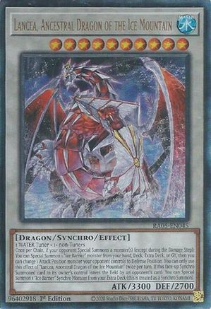 Image of Lancea, Ancestral Dragon of the Ice Mountain (Ultimate Rare) (RA05-EN045) - Rarity Collection 5 1st Edition