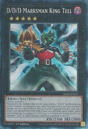 Image of D/D/D Marksman King Tell (Collector's Rare) (RA05-EN047) - Rarity Collection 5 1st Edition