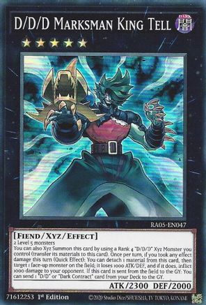 Image of D/D/D Marksman King Tell (RA05-EN047) - Rarity Collection 5 1st Edition