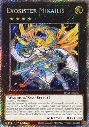 Image of Exosister Mikailis (Platinum Secret Rare) (RA05-EN050) - Rarity Collection 5 1st Edition
