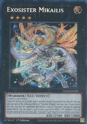 Image of Exosister Mikailis (Secret Rare) (RA05-EN050) - Rarity Collection 5 1st Edition