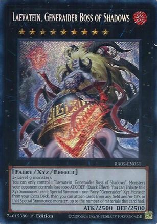Image of Laevatein, Generaider Boss of Shadows (Secret Rare) (RA05-EN051) - Rarity Collection 5 1st Edition