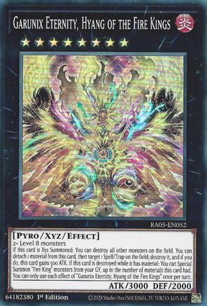 Image of Garunix Eternity, Hyang of the Fire Kings (RA05-EN052) - Rarity Collection 5 1st Edition