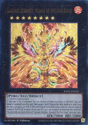 Image of Garunix Eternity, Hyang of the Fire Kings (Ultra Rare) (RA05-EN052) - Rarity Collection 5 1st Edition