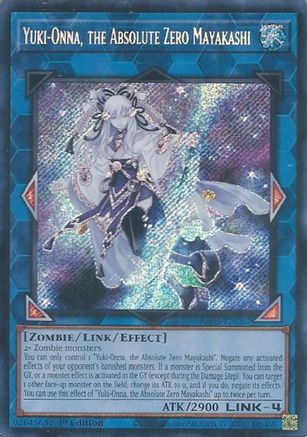 Image of Yuki-Onna, the Absolute Zero Mayakashi (Secret Rare) (RA05-EN057) - Rarity Collection 5 1st Edition