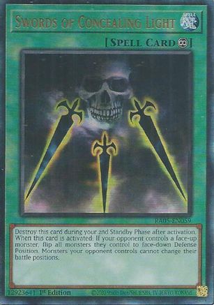 Image of Swords of Concealing Light (Ultimate Rare) (RA05-EN059) - Rarity Collection 5 1st Edition
