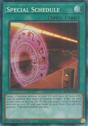 Image of Special Schedule (Collector's Rare) (RA05-EN060) - Rarity Collection 5 1st Edition