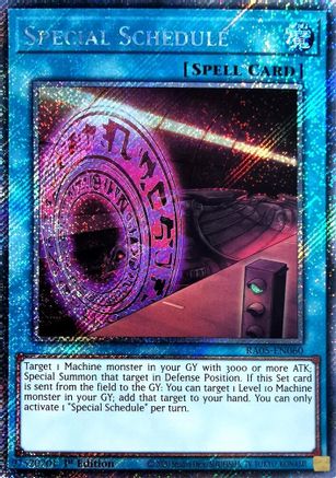 Image of Special Schedule (Platinum Secret Rare) (RA05-EN060) - Rarity Collection 5 1st Edition