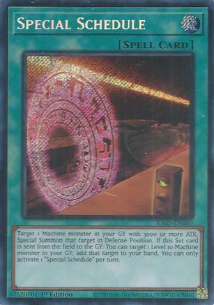 Image of Special Schedule (Secret Rare) (RA05-EN060) - Rarity Collection 5 1st Edition