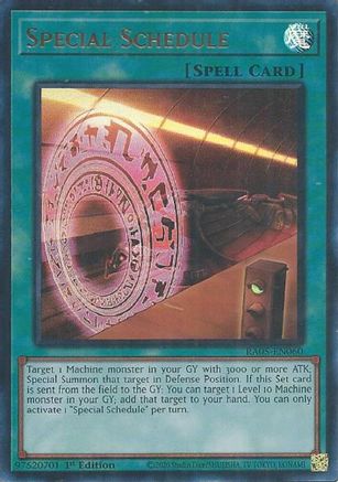 Image of Special Schedule (Ultra Rare) (RA05-EN060) - Rarity Collection 5 1st Edition