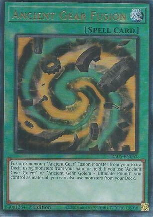 Image of Ancient Gear Fusion (Ultimate Rare) (RA05-EN063) - Rarity Collection 5 1st Edition