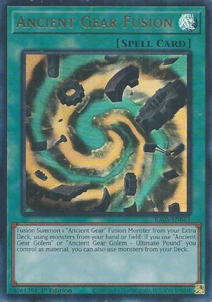 Image of Ancient Gear Fusion (Ultra Rare) (RA05-EN063) - Rarity Collection 5 1st Edition