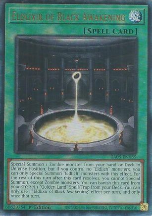 Image of Eldlixir of Black Awakening (Ultimate Rare) (RA05-EN065) - Rarity Collection 5 1st Edition