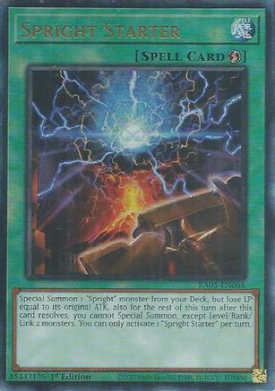 Image of Spright Starter (Ultimate Rare) (RA05-EN068) - Rarity Collection 5 1st Edition
