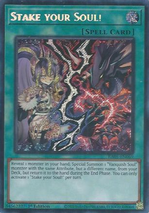 Image of Stake your Soul! (Secret Rare) (RA05-EN069) - Rarity Collection 5 1st Edition