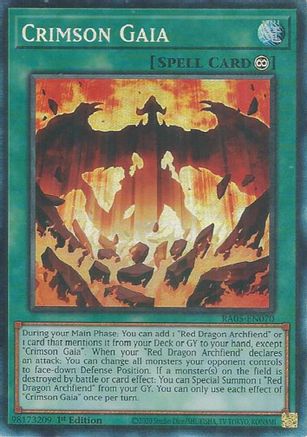 Image of Crimson Gaia (Collector's Rare) (RA05-EN070) - Rarity Collection 5 1st Edition