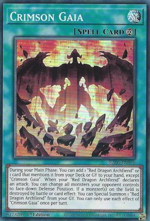 Image of Crimson Gaia (RA05-EN070) - Rarity Collection 5 1st Edition