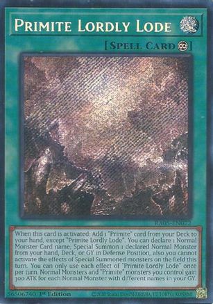 Image of Primite Lordly Lode (Secret Rare) (RA05-EN072) - Rarity Collection 5 1st Edition