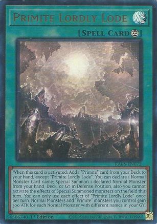 Image of Primite Lordly Lode (Ultra Rare) (RA05-EN072) - Rarity Collection 5 1st Edition