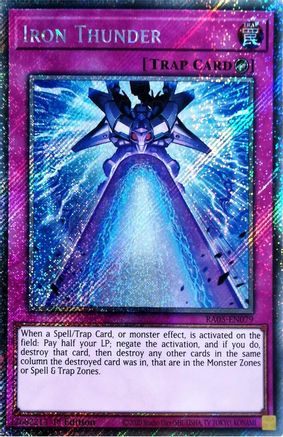 Image of Iron Thunder (Platinum Secret Rare) (RA05-EN079) - Rarity Collection 5 1st Edition