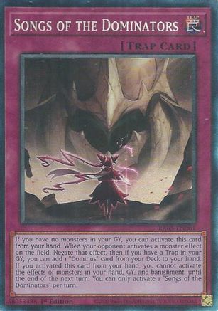 Image of Songs of the Dominators (Collector's Rare) (RA05-EN081) - Rarity Collection 5 1st Edition