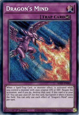 Image of Dragon's Mind (Secret Rare) (RA05-EN082) - Rarity Collection 5 1st Edition