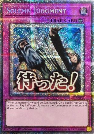 Image of Solemn Judgment (Starlight Rare) (RA05-EN124) - Rarity Collection 5 1st Edition