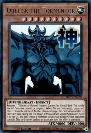 Image of Obelisk the Tormentor (RA05-EN129) - Rarity Collection 5 1st Edition