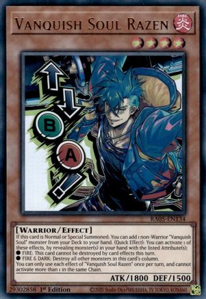 Image of Vanquish Soul Razen (RA05-EN134) - Rarity Collection 5 1st Edition