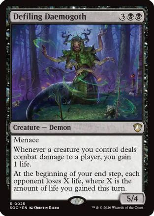 Image of Defiling Daemogoth (SOC-025) - Commander: Secrets of Strixhaven