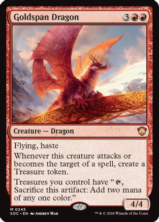Image of Goldspan Dragon (SOC-245) - Commander: Secrets of Strixhaven
