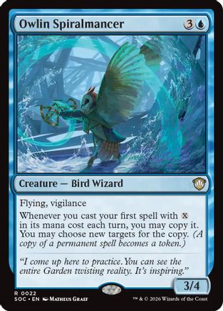 Image of Owlin Spiralmancer (SOC-022) - Commander: Secrets of Strixhaven