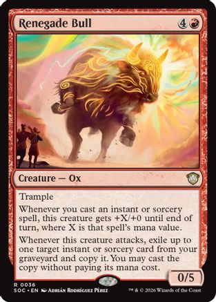 Image of Renegade Bull (SOC-036) - Commander: Secrets of Strixhaven
