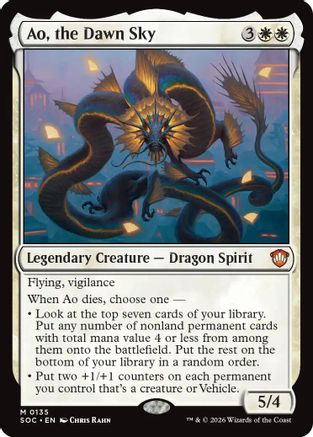 Image of Ao, the Dawn Sky (SOC-135) - Commander: Secrets of Strixhaven