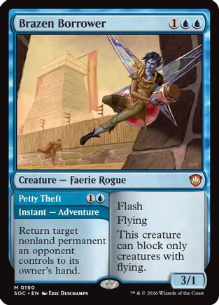 Image of Brazen Borrower (SOC-190) - Commander: Secrets of Strixhaven