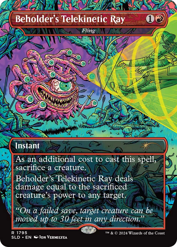 Image of Beholder's Telekinetic Ray - Fling [Secret Lair Drop Series]