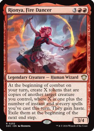 Image of Rionya, Fire Dancer (SOC-252) - Commander: Secrets of Strixhaven