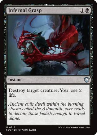 Image of Infernal Grasp (SOC-216) - Commander: Secrets of Strixhaven