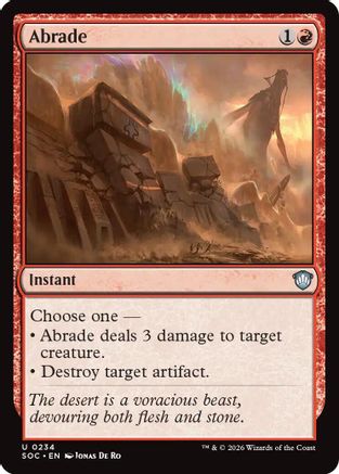 Image of Abrade (SOC-234) - Commander: Secrets of Strixhaven