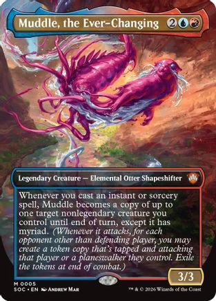 Image of Muddle, the Ever-Changing (Borderless) (SOC-005) - Commander: Secrets of Strixhaven
