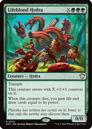 Image of Lifeblood Hydra (SOC-274) - Commander: Secrets of Strixhaven