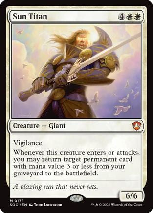 Image of Sun Titan (SOC-178) - Commander: Secrets of Strixhaven