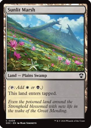 Image of Sunlit Marsh (SOC-409) - Commander: Secrets of Strixhaven